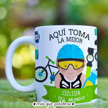 Tazón Aquí Toma la Mejor Ciclista