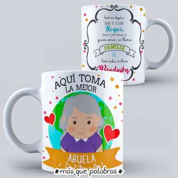 Tazón Aquí Toma la Mejor Abuela