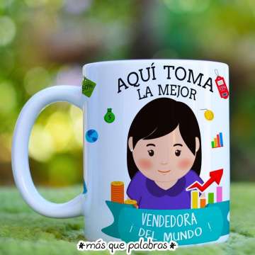 Tazón Aquí Toma la Mejor Vendedora